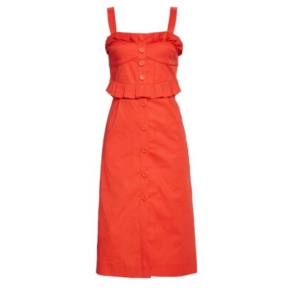 Sea New York Royal Blue Ruffle Corset Bustier Milkmaid Zip Front Midi Dress S - Picture 8 of 15